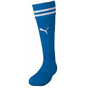 プーマ サッカーソックス ラインイリ ジュニア ストッキング ブルー 1.8cm 729882 02 PUMA