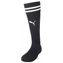 プーマ サッカーソックス ラインイリ ジュニア ストッキング ブラック 2.4cm 729882 03 PUMA