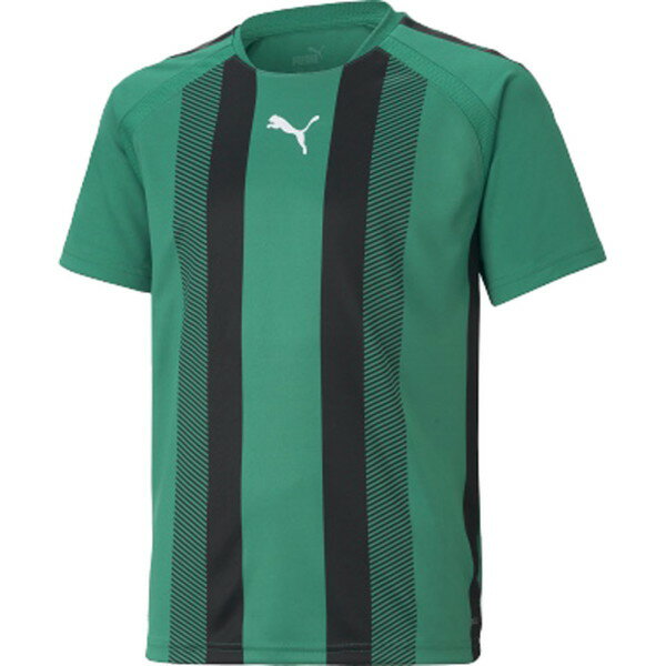 Shirts - プーマ サッカーシャツ TEAMLIGA ストライプ ゲームシャツ JR グリーン 140cm 705147 05 PUMA