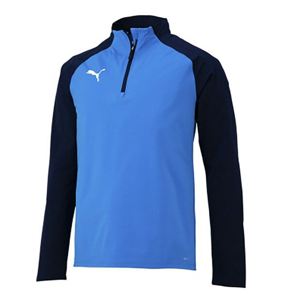 プーマ サッカーシャツ TEAMLIGA 1/4 ジップトップ ネイビー 3XL 658017 06 PUMA
