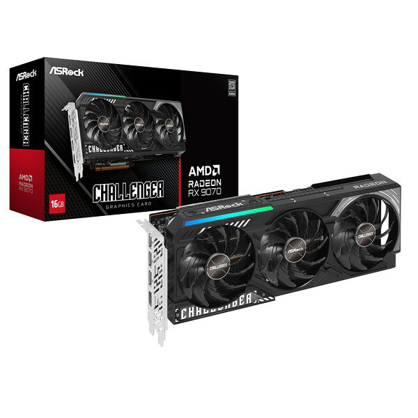 RX9070 CL 16G ASRock ブラック [グラフィックボード]【KK9N0D18P】