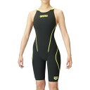 アリーナ 水泳 レディース 競泳用 ハーフスパッツオープンバック クロスバック ARN1010W BKYL O ARENA