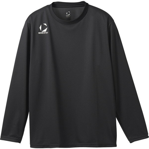 ムーブスポーツ ワンポイントロングスリーブシャツ ブラック ST5SLTT0M BK00 O MOVESPORT