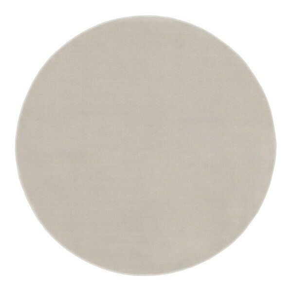 10帖用（352 cm×440 cm） - スミノエ ラグ Mハク 円形 150×150cm ベージュ 防炎 13139932-2-150150 メーカー直送