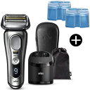 BRAUN 9467cc-V シルバー シリーズ9 メンズシェーバー (往復式・4枚刃・充電式) + CCR10 アルコール洗浄カートリッジ (10個パック) ...