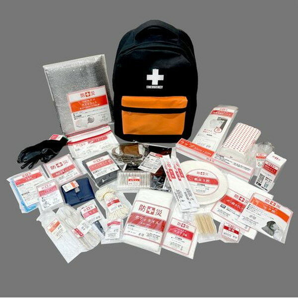 山善 防災バッグ30点セット 防災セット 防災士監修 1人用 男性 女性 約1〜2日 避難グッズ 災害グッズ トイレ 対策 YAMAZEN YBG-30DOB(25L) メーカー直送
