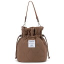 ショルダーバッグ ハンドバッグ Jolie Joli ジョリージョリ キルティングナイロン巾着バッグ ブラウン JJ-2024130-115 レディース 旅行 通勤 通学 おしゃれ かわいい 誕生日 新生活 クリスマス プレゼント ギフト(4)