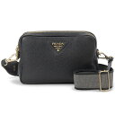 PRADA プラダ ショルダーバッグ ネロ ブラック 黒 レザー トライアングル 1BH082V7NM 2DKV F0632 SHOULDER BAG NERO...