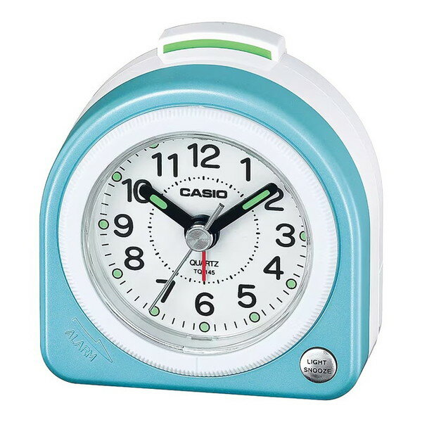 Brown - CASIO カシオ 目覚まし時計 置時計 置き時計 クロック アナログ TQ-145-2JF ブルー 青 アラーム