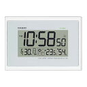 CASIO カシオ 電波掛置時計 電波時計 掛時計 置時計 兼用 クロック デジタル IDL-100J-7JF ホワイト 白 生活環境お知らせ