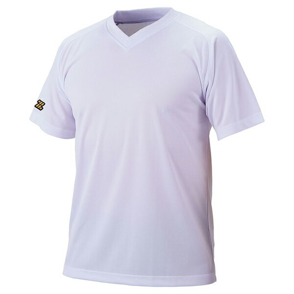 ゼット 野球ウエア ベースボールVネックTシャツ ホワイト L BOT635 1100 ZETT