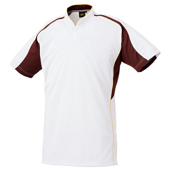 ゼット 野球ウエア ベースボールTシャツ ホワイト×エンジ L BOT731 1168 ZETT