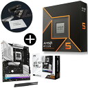 AMD Ryzen 5 9600X W/O Cooler WOF (6C/12T、3.9GHz、65W) CPU + ASRock B850 Pro RS Wi...