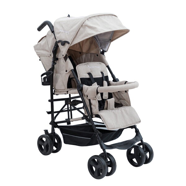 【店舗限定 パールベージュ 新発売！】 日本育児 二人乗りベビーカー DUOシティHOP...
