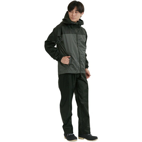 3430 ライトシールドレインスーツ チャコール LL カジメイク