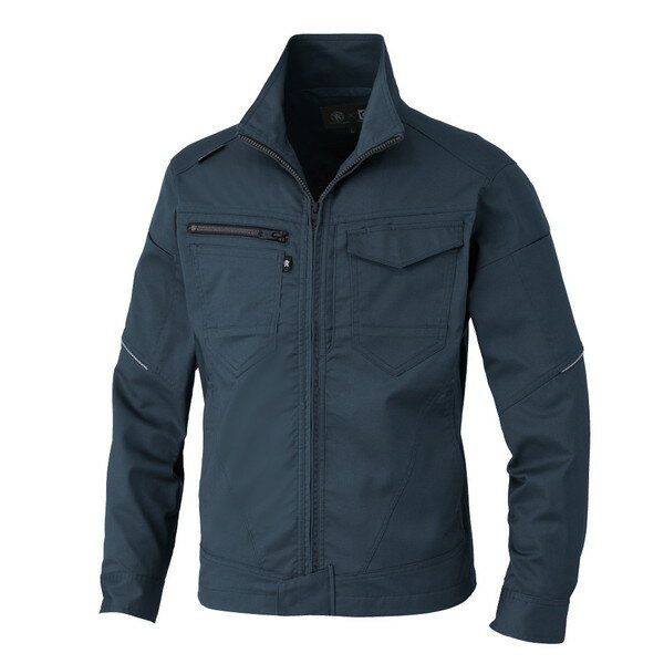 【エントリーでP5倍!20日20:00-27日1:59】 AG-3081 ネイビー 3L コーコス [ストレッチ長袖ブルゾン](4)