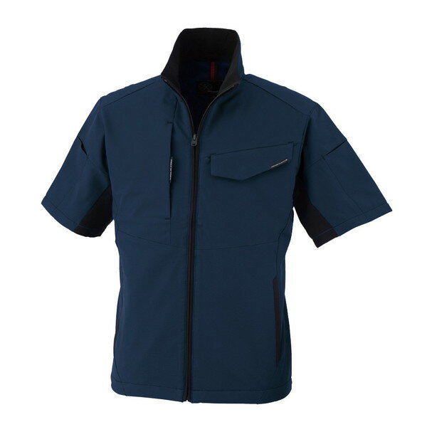 A-7060 ネイビー S コーコス [ストレッチ半袖ブルゾン]