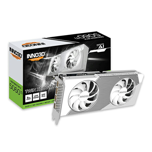 GD5060T-8GERX2OCW ELSA ホワイト INNO3D GeForce RTX 5060 Ti 8GB TWIN X2 OC [グラフィックボード]【KK9N0D18P】