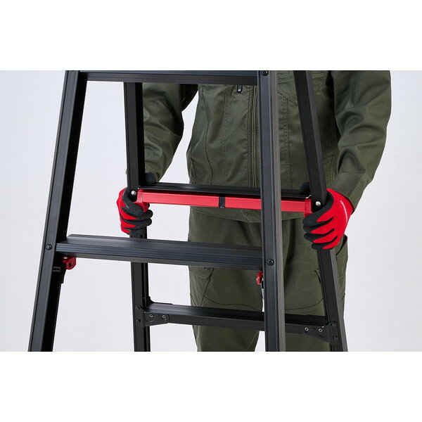 【法人限定】 上部操作式伸縮脚立 シャガマンブラック 10尺 RYRB-30 長谷川工業 メ...