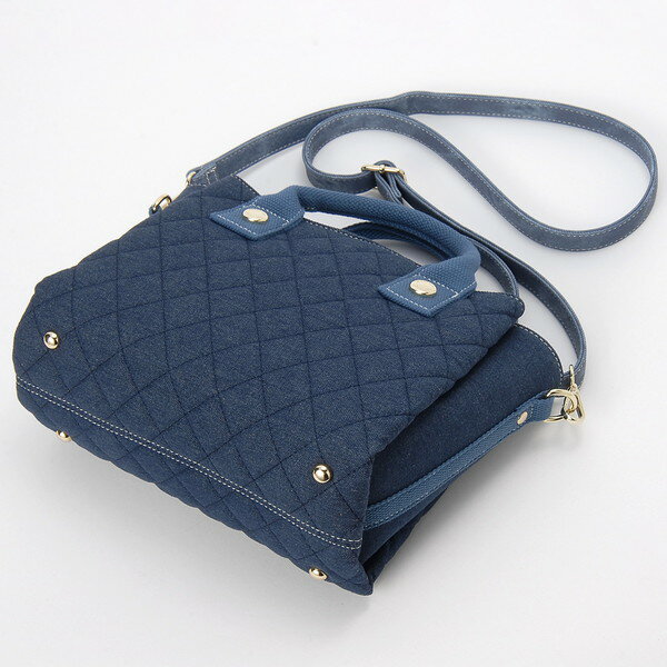 トートバッグ ショルダーバッグ ハンドバッグ Jolie Joli ジョリージョリ キルトデニム2WAYトートバッグ ブルー 青 JJ-2025139-013 レディース 旅行 通勤 通学 おしゃれ かわいい 誕生日 新生活 クリスマス ギフト プレゼント 2