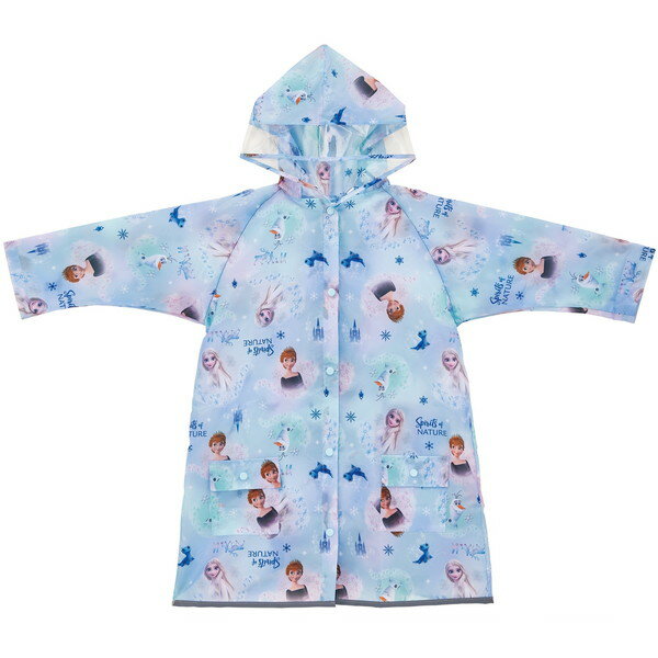 RACO1M アナと雪の女王 2 スケーター レインコート キッズ 子供用 ランドセル リュックを背負ったまま脱着できる 適応身長 110-125cm ディズニ...