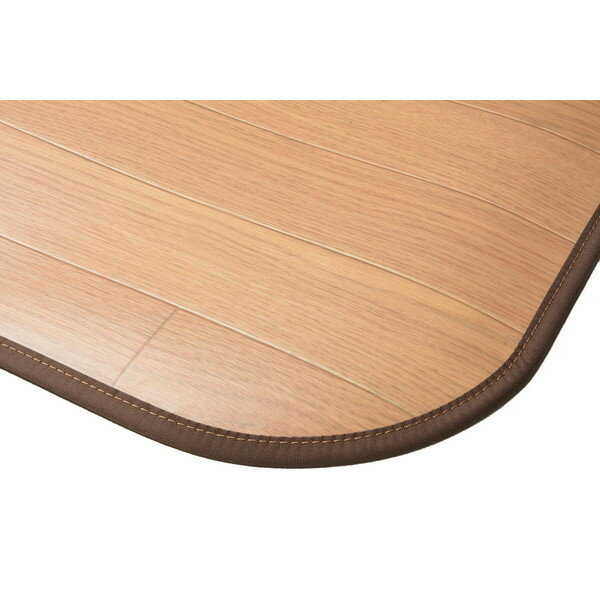 350114681 消臭加工付き 木目調フリーマット 90×150 ライトベージュ 萩原 メーカー直送