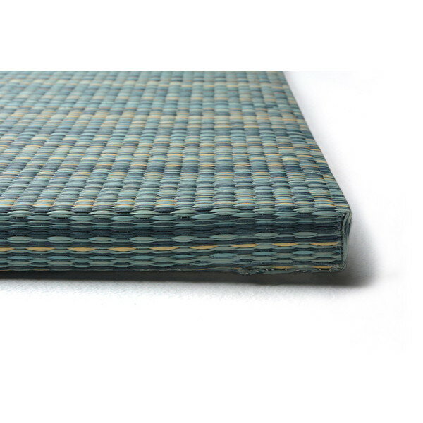 Tatami - 159055095 すき間のできにくい置き畳 倉敷II 同色12枚組 82×82×2.5 ブルー 萩原 メーカー直送