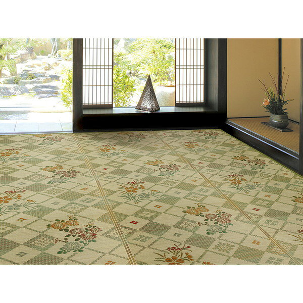 Patterned - 81924145 い草カーペット 寿巡 江戸間4.5畳 261×261 萩原 メーカー直送