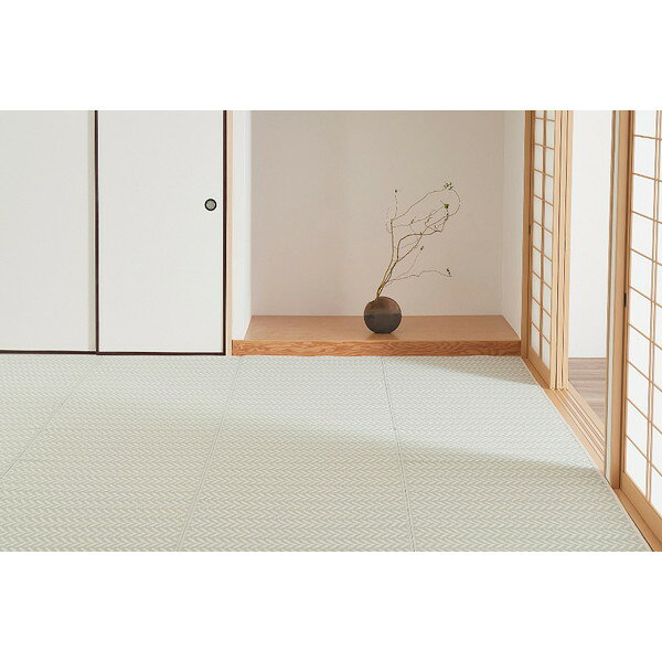 Electrical Carpet - 81961520 洗えるい草風カーペット パスラッシュ 江戸間2畳 174×174 グリーン 萩原 メーカー直送