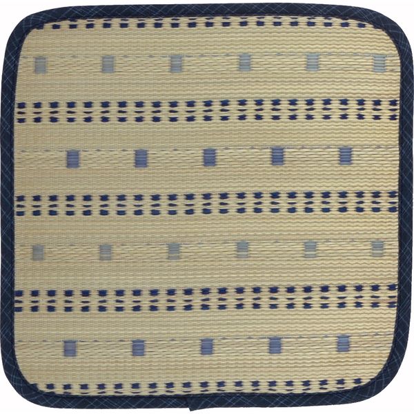 81922800 い草シートクッション ポルコ 40×40 ブルー 萩原 メーカー直送