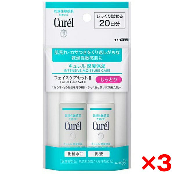 【3個セット】花王 キュレル 潤浸保湿フェイスケアミニセット2 しっとり
