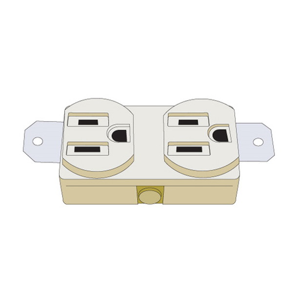 ドラム用ダブルコンセント 2PE-W 日動工業