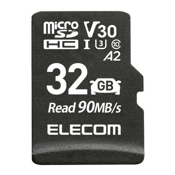MF-DRMR032GU13 ELECOM micro SDカード 32GB Class10 UHS-I U3 V30 A2 microSDHC 読込最大90MB/s 防水 IPX7 高耐久モデル
