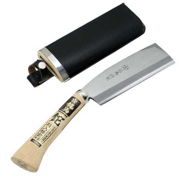 梅鉢龍馬 鞘入腰鉈 片刃 165MM 藤原産業