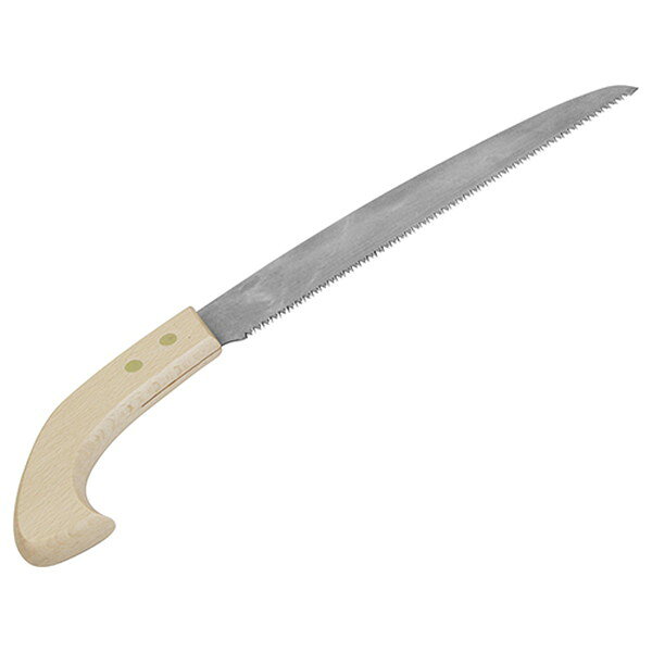 商品説明★ 用途庭木の剪定、整枝作業。★ お手入れが楽なステンレスタイプの剪定鋸です。切粉の排出がスムーズで目づまりしにくいアサリ付です。切っ先部分で木材の繊維をカット、切断スムーズな上目付。[注意事項]※本来の用途以外には使用しないで下さい※使用前には本体あるいは部品にがたつき・緩みが無いことを確認してください※使用後は汚れを取り、子供の手の届かない安全な場所に保管してくださいスペック* 刃長:270mm* 全長:約420mm* 重量:約220g* 最適切断目安:約135mm* 刃部:ステンレス* グリップ:木