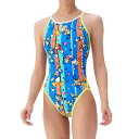 アリーナ 水泳 レディース トレーニングワンピース(オープンバック) ブルー×オレンジ M AS5FWM53L BLOR ARENA