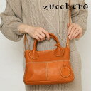 zucchero ズッケロ ショルダーバッグ レディース 革 レザー 2way 背面ポケット付き ファスナー開閉 49162