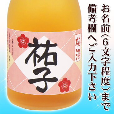 名入れ梅酒 300ml 不織布リボン付きバック入り 名入れ 名入れ酒 プレゼント 名入れプレゼント 記念日 還暦 古希 喜寿 傘寿 米寿 誕生日 退職 内祝