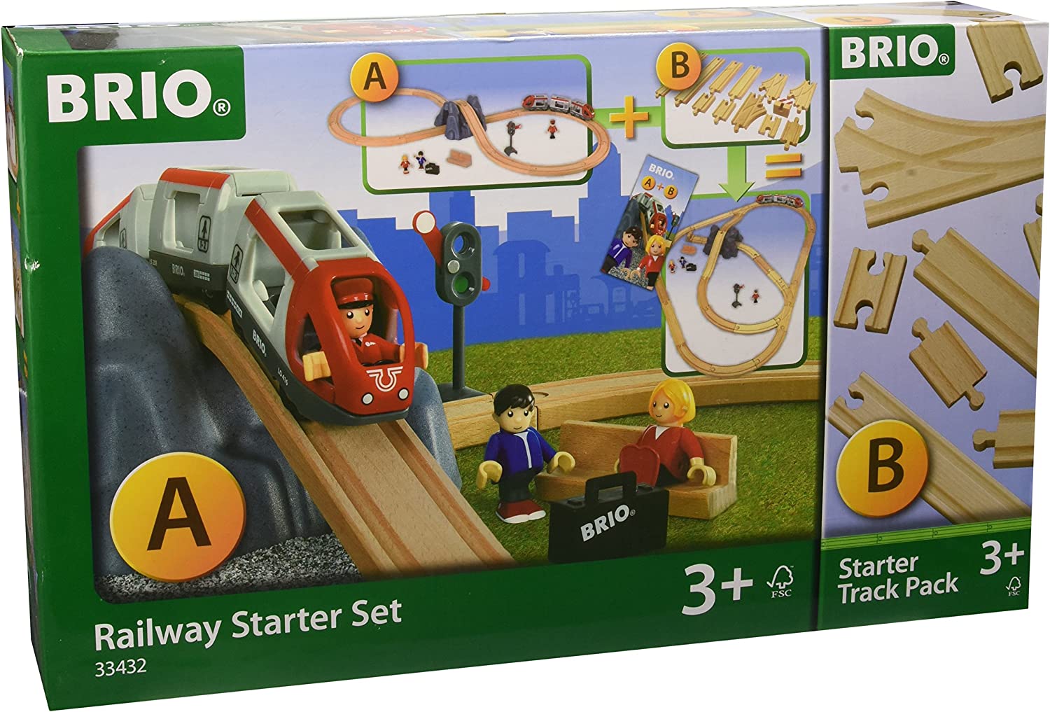 親から子へ！王室御用達玩具ブランドBRIOのオプショントレイン！！ BRIO　ブリオ　限定セット　スターターセットバンドルパック 33432 　送料無料 BRIOから数量限定版レールセットの登場！遊びの世界が広がります。 スターターセットバンドルパックは33106「トラベル8の字セット」に13ピースの追加レールがついたレールセットです。 8の字のレールレイアウトを含む5つのレイアウトが書かれたマニュアルが付属します。 勿論、既存のレールと互換性があるので、お子様の成長とともにBRIOのレールワールドを広げていけます。 また列車とオプションの連結もマグネット式で自由にでき、組み合わせを想像力豊かに楽しんでいただけます。 豊富なバリエーションで、充実したBRIOワールドをお楽しみください。 お孫さんにおすすめ☆ 誕生日プレゼントに、クリスマスギフトにおすすめ☆ BRIO　ブリオ　限定セット　スターターセットバンドルパック 33432 　送料無料　 ブランド名 BRIO [セット内容]33106「トラベル8の字セット」に13ピースの追加レールがついたレールセット 原産国：China 対象年齢 :3歳から 「モニターの発色の具合によって実際のものと色が異なる場合がございます」