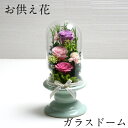 プリザーブドフラワー 仏花 ドーム お供え 御供 お悔やみ お盆 お彼岸 法要 法事 命日 四十九日 一周忌 和風 ブリザーブドフラワー ブリザードフラワー プ...