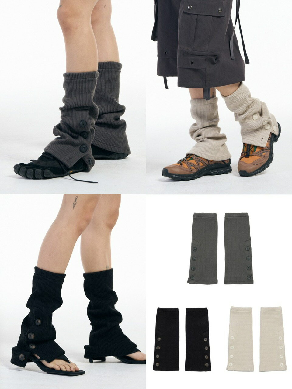 正規品 【 SETUP-EXE Button Leg warmer 】 セットアップエグゼ レッグウォーマー ボタン ソックス ファッションアイテム Pressing pressing プレッシング プレッシングウェブショップ