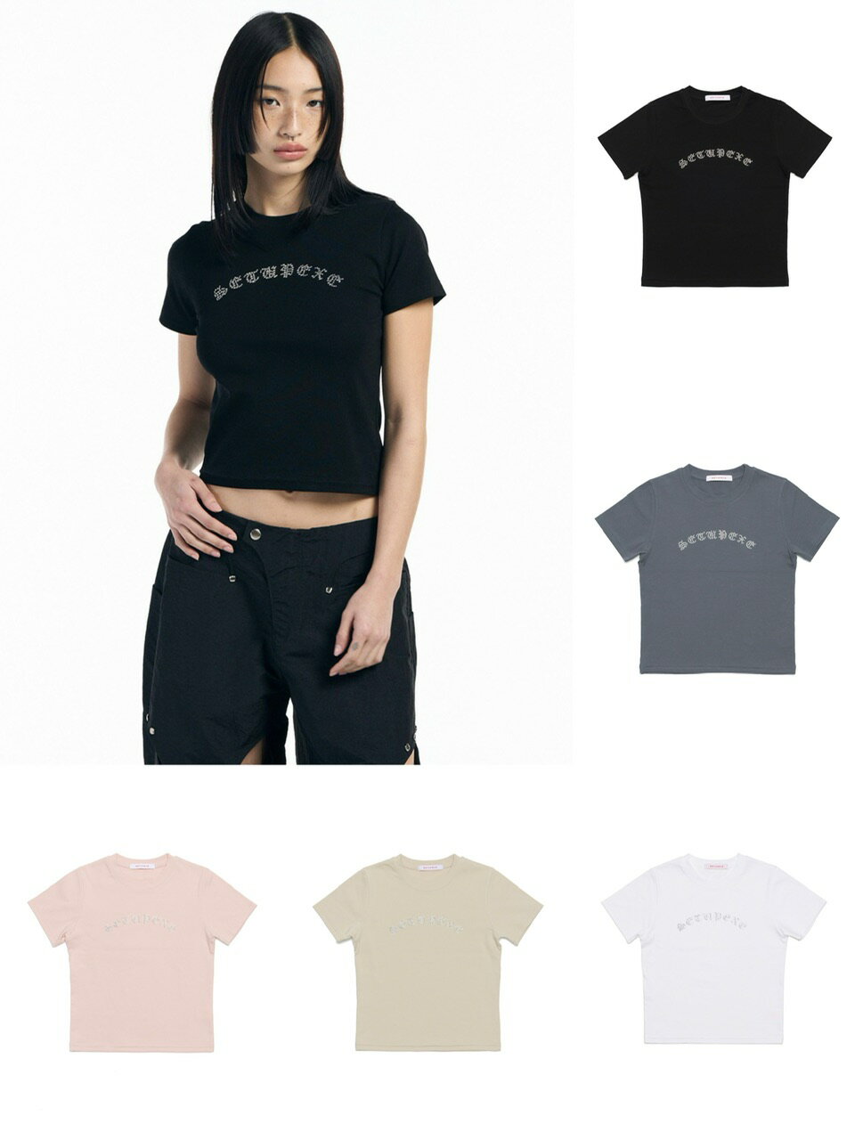 正規品 【 SETUP-EXE Hotfix basic half sleeve Top 】 セットアップエグゼ Tシャツ 半袖 半袖トップス シンプル ワンポイントロゴ Pressing pressing プレッシング プレッシングウェブショップ