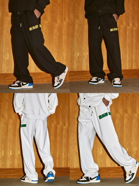 楽天Pressing【SALE】正規品【 MR. ENJOY DA MONEY Logo Sports Pants 】MEDM ミスターエンジョイダマネー Pressing pressing プレッシング プレッシングウェブショップ ストリート 原宿 中国ファッション 中国 XU DOG パンツ スウェットパンツ