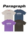 正規品【 PARAGRAPH 040 WASHED ARCH LOGO TEE 】 パラグラフ オーバーサイズ Tシャツ 半袖　半袖トップス ロゴT 秋服 冬服 春服 夏服 プレッシング プレッシングウェブショップ