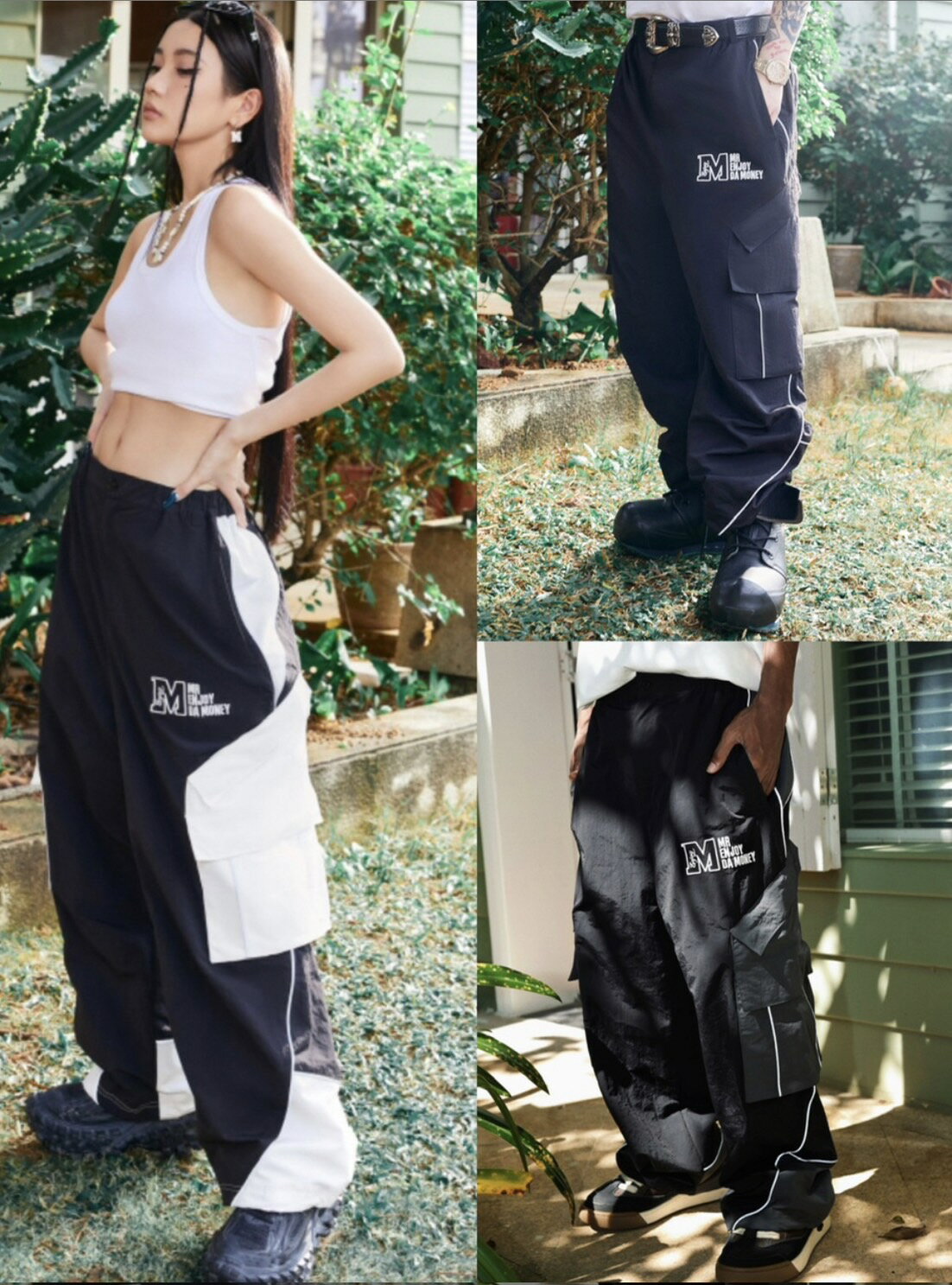 Kiy MR. ENJOY DA MONEY Functional Embroidery Track Pants z ~X^[GWC_}l[ GC[fB[G pc gbNpc {gX {g ZbgŒp\ ʔ Pressing pressing vbVO vbVOEFuVbv