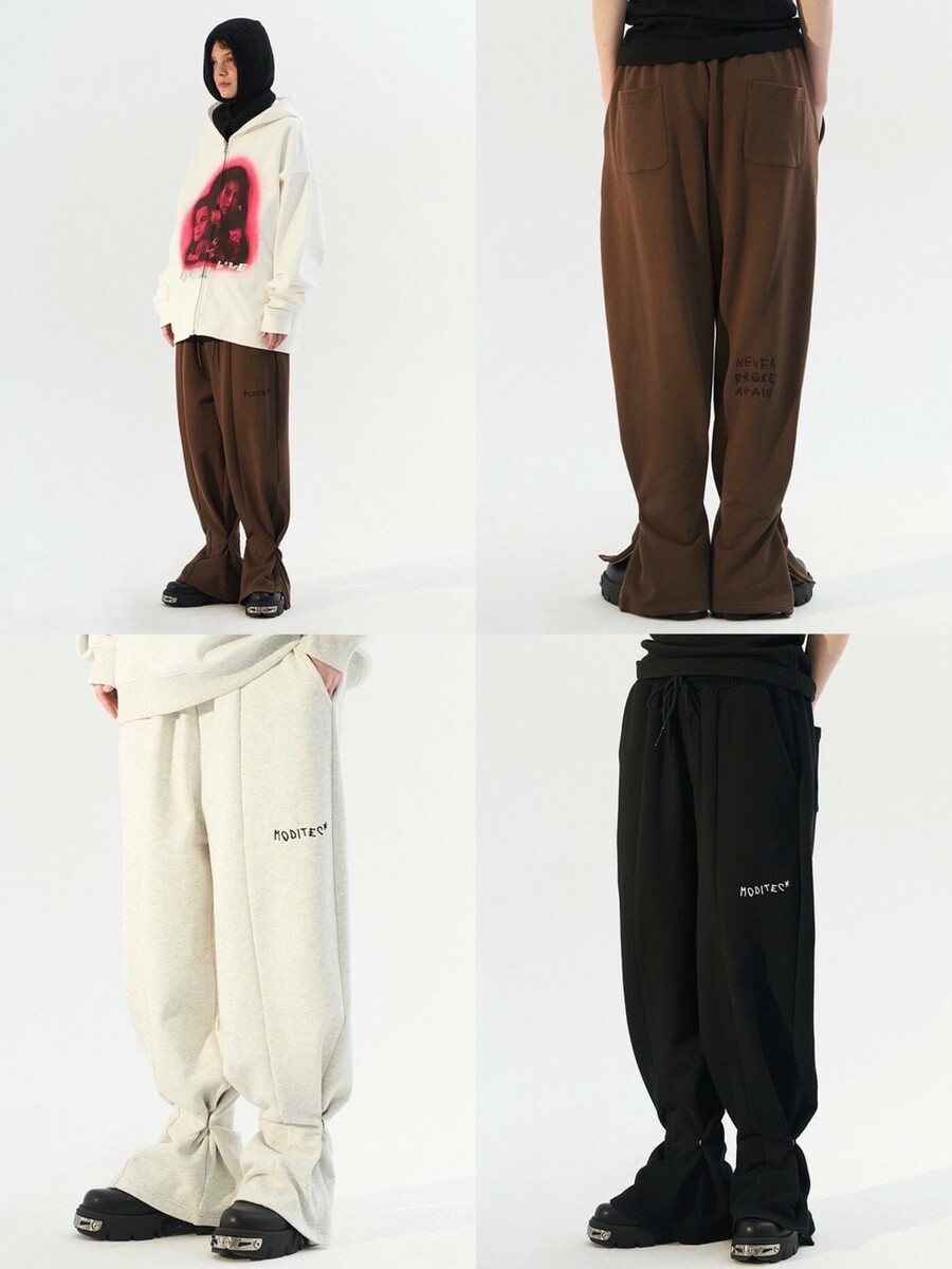 【SALE】正規品 【 MODITEC 】 モディテック Logo Straight Sweat Pants メンズ レディース ユニセックス オーバーサイズ ストリート 台湾ファッション 台湾 台湾ブランド パンツ スウェットパ…