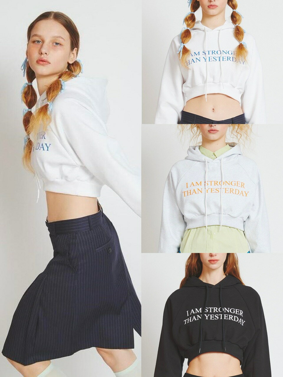 乐天商城 - 正規品【 CRANK SLOGAN CROP HOODIE 】 クランク フーディー パーカー クロップ丈 長袖 長袖トップス Pressing pressing プレッシング プレッシングウェブショップ