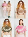 【SALE】正規品【 CRANK FUR STRIPE CROP TOP 】 クランク トップス クロップトップス 半袖 半袖トップス Pressing pressing プレッシング プレッシングウェブショップ(4)