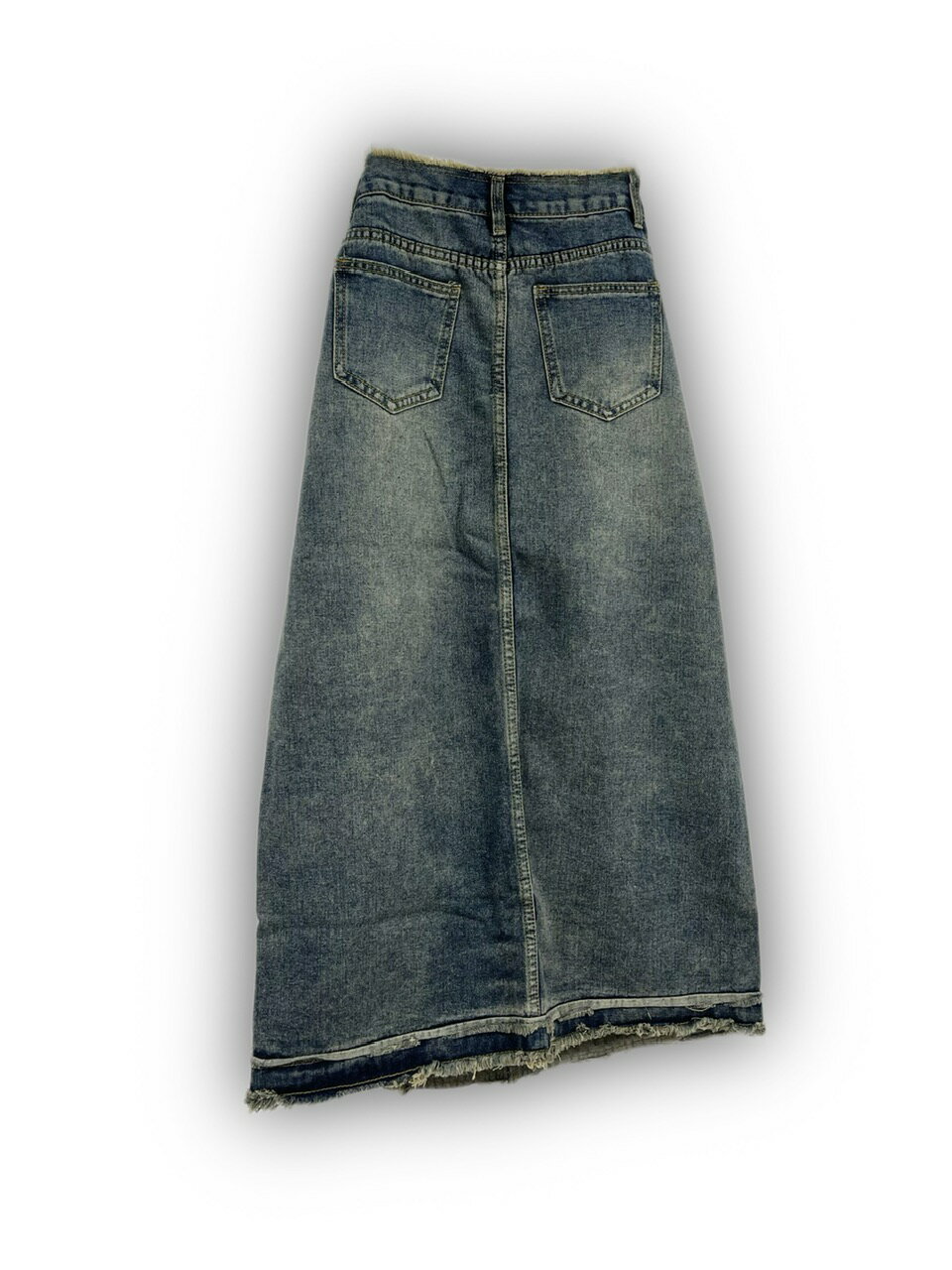 正規品【 XU fringe denim maxi skirt 】 エックスユー フリンジデニム マキシスカート 膝下スカート マキシスカート 台形スカート デニムスカート フリンジスカート Y2K Pressing pressing プレッシング プレッシングウェブショップ vandy the pink tripp nyc unknown