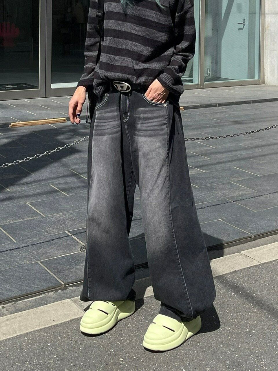 楽天Pressing正規品 【 Chikashitsu + snap button stitch denim pants 】 チカシツプラス スナップボタンステッチデニムパンツ デニム デニムパンツ オールシーズン Pressing pressing プレッシング プレッシングウェブショップ vandy the pink tripp nyc unknown london oy オーワイ